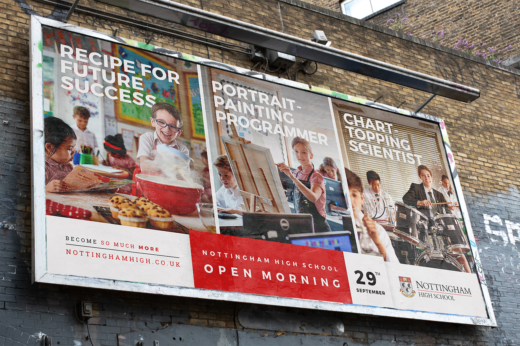 Nottingham High School Advertising Mockup